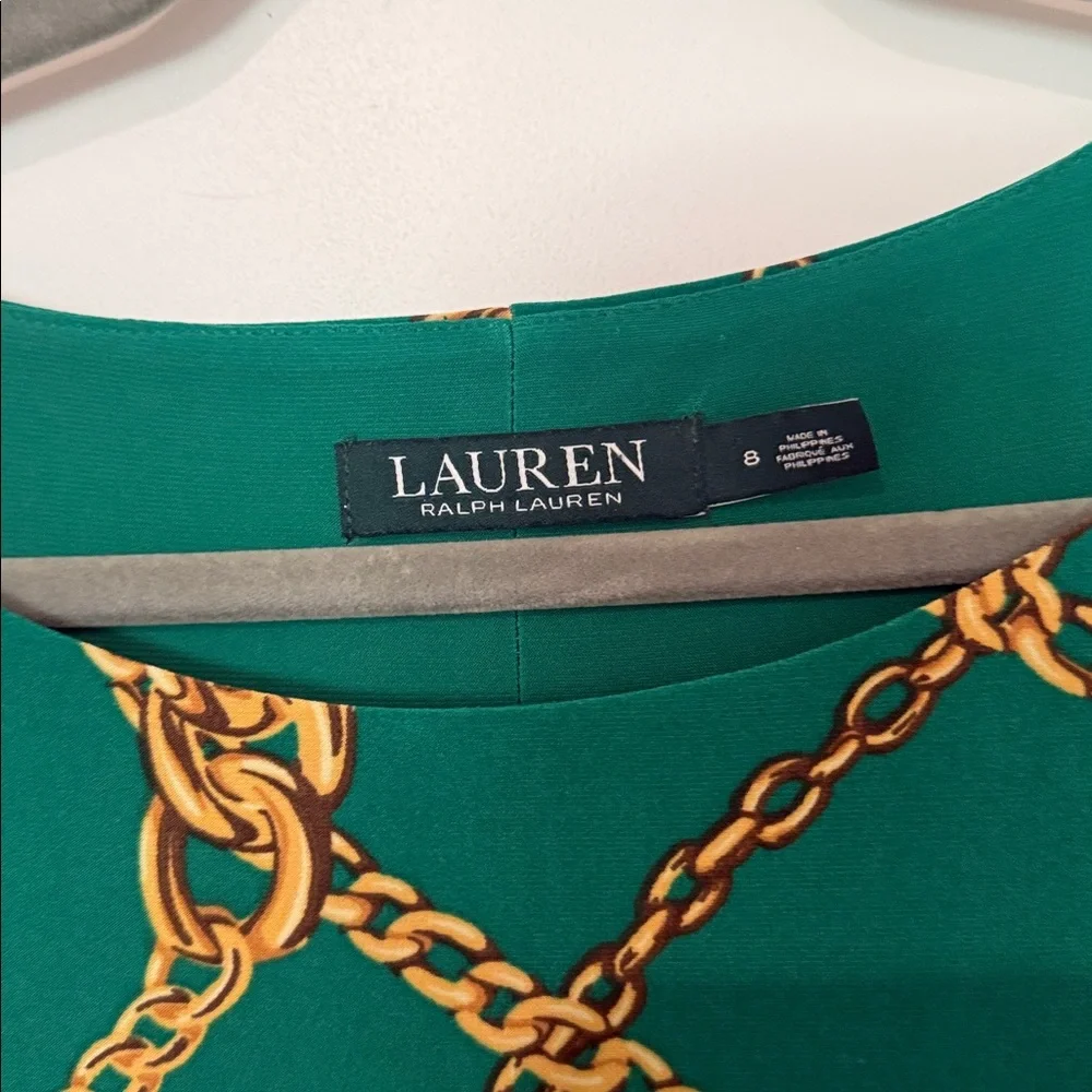 Ralph Lauren Emerald Chain Print Dress - Picture 2 of 2